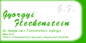 gyorgyi fleckenstein business card