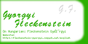 gyorgyi fleckenstein business card